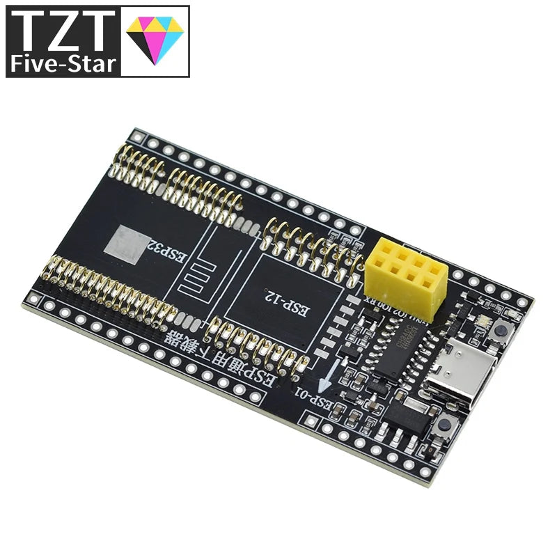 TZT 1/3PCS ESP8266 ESP32 Development Board Test Programmer Socket Downloader For ESP-01 ESP01S ESP12 ESP32 Adapter CH340