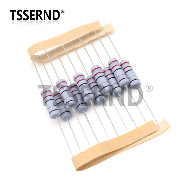 10pcs 3W 5% Wire Wound Resistor Fuse Winding Resistance 0.1R 0.1 0.15 0.22 0.33 0.47 0.5 1 2.2 4.7 6.8 10 22 33 47 51 68 100 Ohm