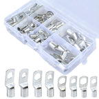 60PCS Tinned Copper Wire Lugs kit, Battery Terminal connectors Cable Ends, Ring terminals Used on AWG10 8 6 4 Cables