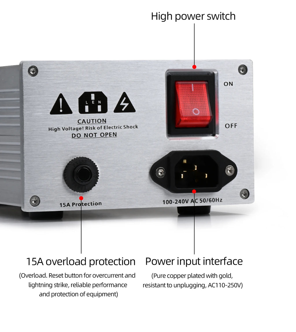 ATAUDIO HIFI Audio Noise AC Power Filter Power Conditioner Power Purifier Surge Protection with US Outlets Power Strip