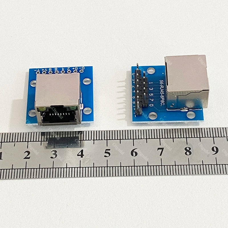1PCS RJ45 8P8C Female Breakout Board 2.54mm Pin Header Adapter Shielded RJ45 Socket Terminal Test Board For Ethernet Network