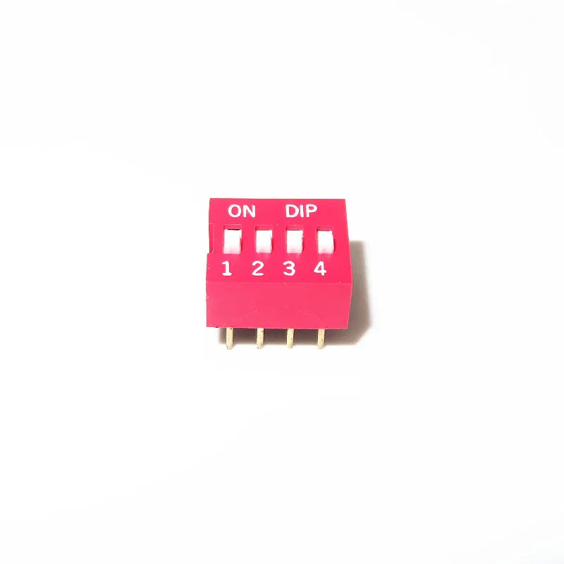 10PCS Slide Type Switch Module 1 2 3 4 5 6 7 8 9 10 12 Bit 2.54mm Position Way DIP Red Pitch Toggle Switch Red Snap Switch
