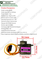 Classic servos 9g SG90 MG90S For RC Planes Fixed wing Aircraft model telecontrol aircraft Parts Toy motors MG90 9g
