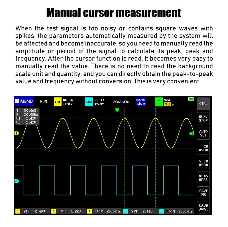 FNIRSI-1014D 1013D TC3 Oscilloscope 3-in-1 Dual Channel Input Signal Generator 100MHz * 2 Analog Bandwidth 1GSA/s Sampling Rate