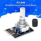 1-10PCS 360 Degree Rotary Encoder Module KY-040 Brick Sensor Development Board with Knob Cap Potentiometer KIT DIY for Arduino
