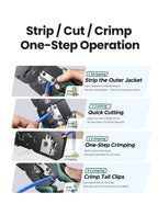 UGREEN RJ45 Crimper Tools Crimping Pliers for CAT5/6/7/8 8P/6P Ethernet Lan Cable Network Cutter Stripper Plier Multifuntion
