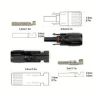 10/20/60/100PCS Photovoltaic Connectors, Solar Cable Connectors, IP67 Waterproof Adapters, DC1000V/30A Used for 2.5/4/6mm2 Cable