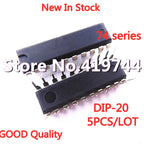 5PCS/LOT SN74LS374N 74LS374 HD74LS374P DIP-20 three-state output eight D edge flip-flop  In Stock NEW Original IC