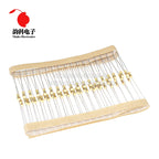100PCS 1/4W Carbon Film Resistor 5% 0.25W 0R-22M 0 10 100 120 150 220 270 330 470 1K 2.2K 4.7K 10K 100K 470K 1M 10M 20M ohms