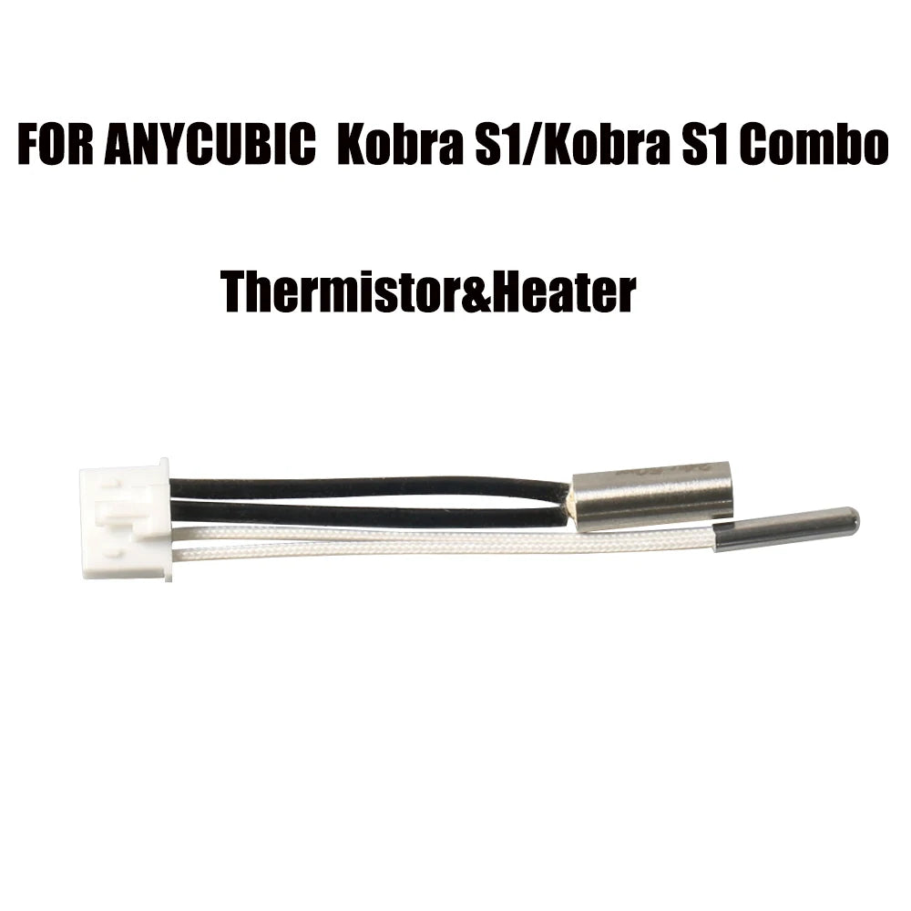 Upgraded Hotend For Kobra S1 /S1Combo 24V 50W Hot end For Anycubic Kobra S1 Thermistor&Heater For Kobra S1 Hardened Steel Nozzle