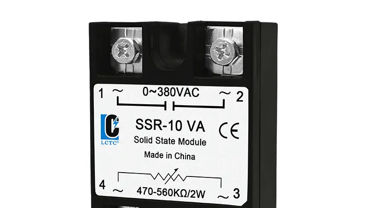 LCTC SSR Solid State Relay Voltage Regulator Adjustable 10A 25A 40A 50A 60A 80A 100A VA Single Phase 0-380VAC Potentiometer