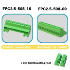 2EDG‑UKR DA803 5.08mm 2‑24P, 35mm DIN Rail Mount Male Female Solder‑Free Plug‑in Terminal Block