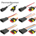 1 Set 1 2 3 4 5 6 Pin Auto Xenon Lamp Electrical Cable Connectors Waterproof Female Male Wire Harness Plug for Car Motorcycle