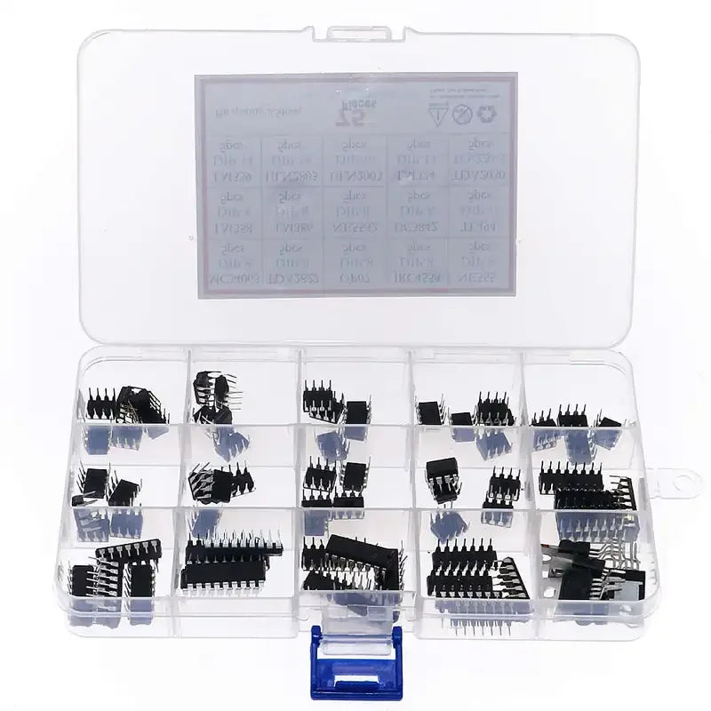 75pcs 15Value in Common use DIP kit LM358 LM386 ULN2003 LM324 NE555 MC34063 TDA2822 JRC4558 OP07 TDA2030 ULN2803 LM339 NE5532