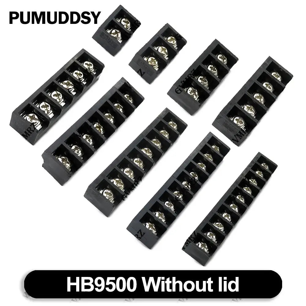 2PCS 2P-10P 2P 3P HB9500 6P 7P 8P 9P 10Pin PCB Screw Terminal Block Connector HB-9500 Lid Barrier Terminal 9.5MM Pitch KF9500