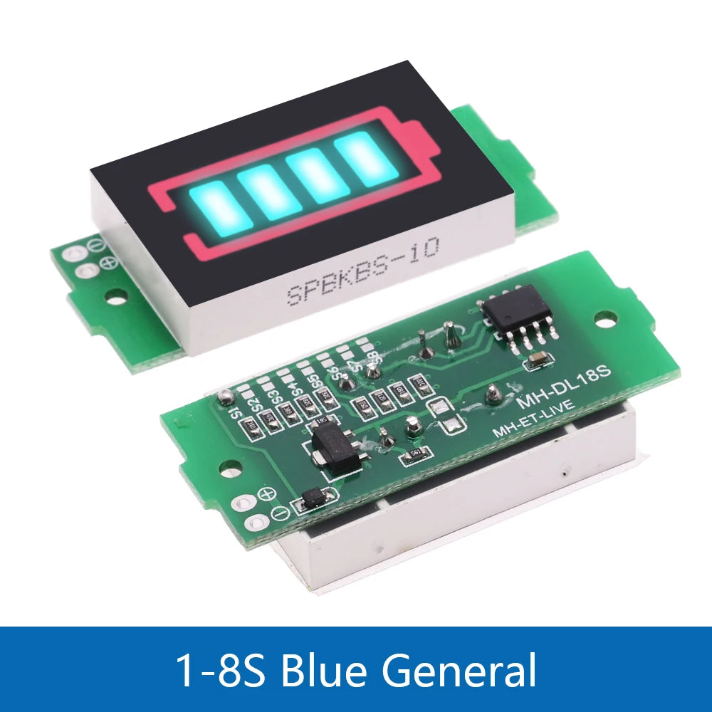 1S 2S 3S 4S 6S 7S 8S Series Lithium Battery Capacity Indicator Module Display Electric Vehicle Battery Power Tester Li-po Li-ion