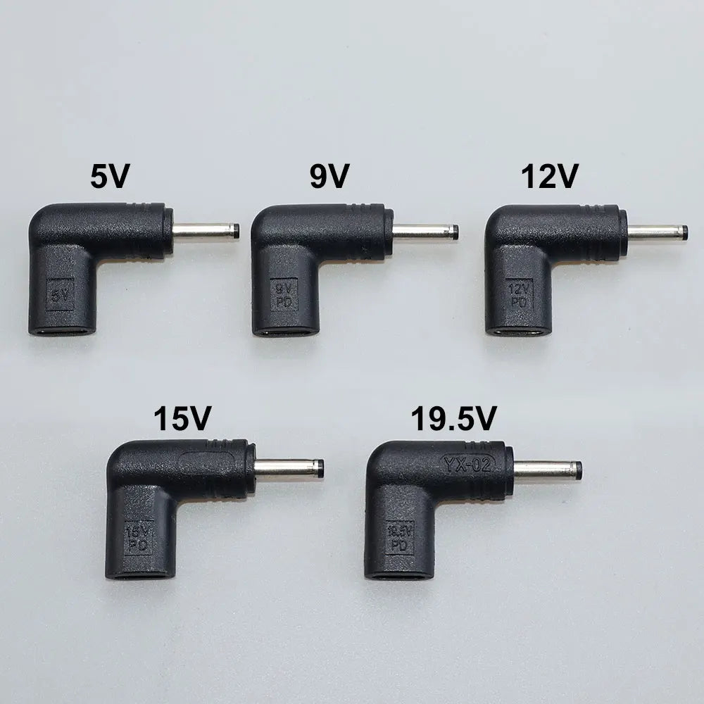 5V 9V 12V 15V 19.5V TypeC to DC Jack Plug Charge Adapter Converter for Router Tablet Fan USB C PD to DC Power Connector
