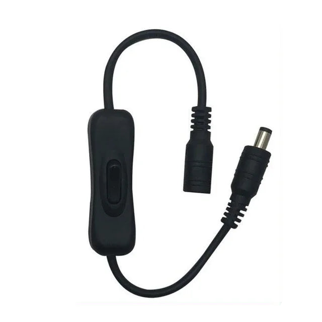 1Pc Inline 304 Switch On Off with Female Male Power Cable 5.5x2.1mm DC Connector Switch 5V 12V 24V for LED Strip Light
