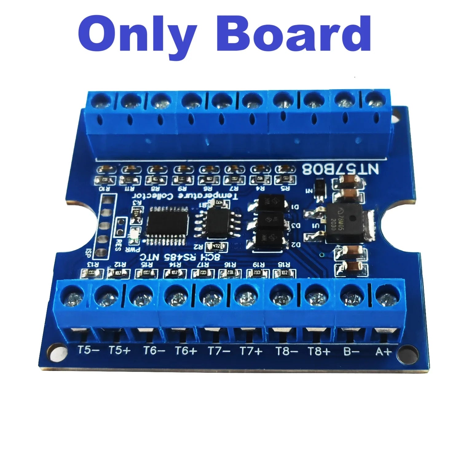 Modbus RTU RS485 NTC Thermocouple Sensors Paperless Recorder Controller 8CH Temperature & Resistance Acquisition Board