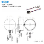 5PCS Micro DC Vibration Motor 0820 0827 0834 1027 1020 1030 1034 Mobile Phone Vibration Flat Motor DC3-5V
