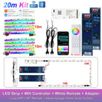RGB-IC COB LED Strip with Tuya Wifi Controller 2.4G Remote Alexa Google Home Rainbow Color Addressable LED Tape 10m 20m 25m Kit