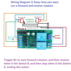 IO53A02 5-24V IO56D02 DC12V 24V Cycle Delay Relay Adjustable Time Control Switch Motor Forward Reverse Controller Time Relay