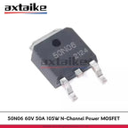 20PCS 50N06 TO-252 60V 50A 105W FQD50N06 UTC50N06L SMD N-Channel Enhancement Mode Power MOSFET Triode Transistor