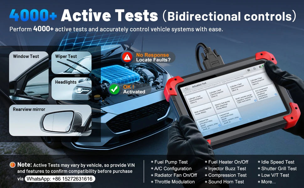 XTOOL D7 V2.0 Automotive Diagnostic Tool All System Scan Tools ECU Coding Bidirectional OBD2 Scanner 36+ Service FCA CAN FD DOIP