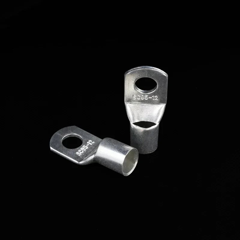 SC Type Wire Nose Terminal SC35 SC50 SC70 SC95 Bare Copper Battery Block Lugs Hole ID 6 8 10 12mm Crimp DTGA Cable End Connector