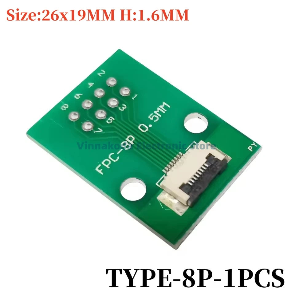 FFC/FPC 0.5MM Adapter Board 4P/6P/8P/10P/12P/14P/15P/16P/18P/20P/22P/24P/26P/30P/32P/34P/36P/40P/42P/45P/50P/60P/64P/68P/80P/96P