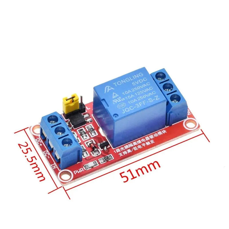 1/2/4/8-way 5V relay module optocoupler isolation high and low level trigger microcontroller