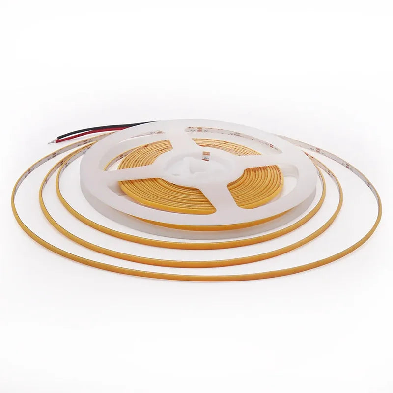 5v 12v Orange COB LED Strip Utlra Thin 2.7mm Flexible Ribbon Tape for car Lights Room Decor Amber 1800K 1900K 1m 2m 3m 5m 0.5m
