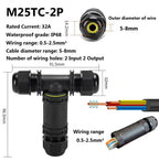 Heavy Duty Quick Connect Terminal Block T-type, IP68 Waterproof 2/3/4/5Pin for Secure & Fast Damp-Proof Wiring Connector