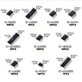 Integrated Circuit Chip Kit 10 Value IC Chip NE555 LM324 LM393 UA741 ULN2803 LM358 LM386 NE5532 ULN2003 PC817 Kit 85PCS/Box