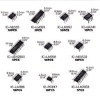 Integrated Circuit Chip Kit 10 Value IC Chip NE555 LM324 LM393 UA741 ULN2803 LM358 LM386 NE5532 ULN2003 PC817 Kit 85PCS/Box