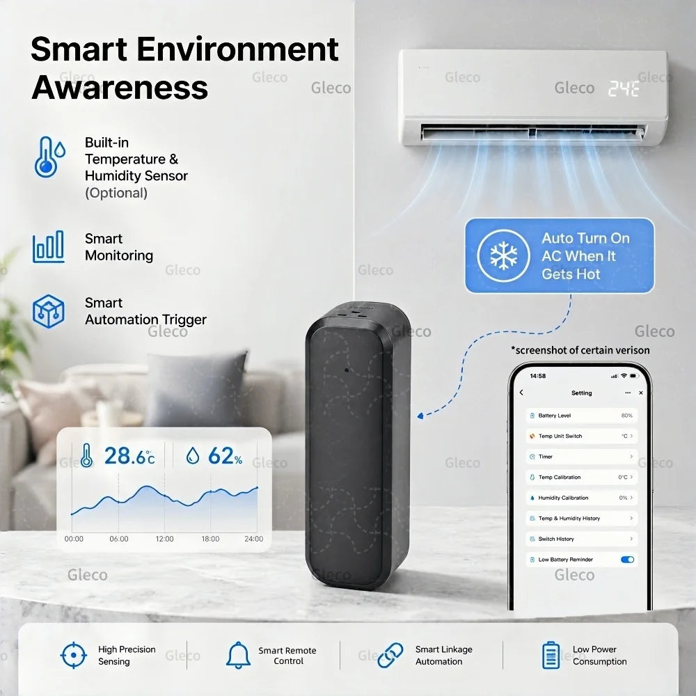 Zigbee IR Remote Control Temperature Humidity Sensor Universal Infrared Controller For TV DVD AUD AC 2MQTT TUYA Smart Life Hub