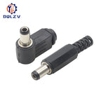 5.5*2.5mm DC Power Supply Male Plug Connector 5.5x2.1mm Female Metal Panel Mount Socket Jack DC Connectors Terminal Adapter