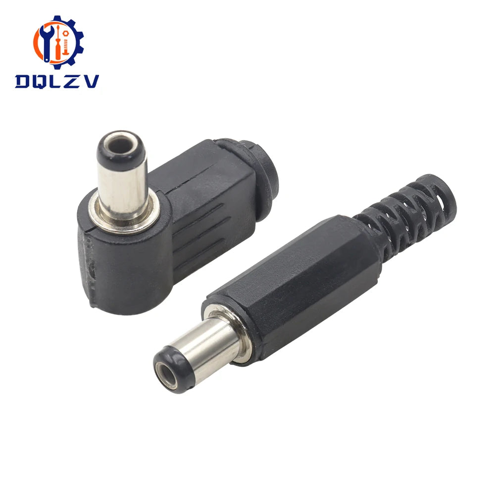 5.5*2.5mm DC Power Supply Male Plug Connector 5.5x2.1mm Female Metal Panel Mount Socket Jack DC Connectors Terminal Adapter