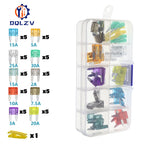 Car Fuse 5/7.5/10/15/20/25/30/35/40A Mini/Small/Medium 32V Automotive Blade Type Zinc alloy Fuse with Box Clip