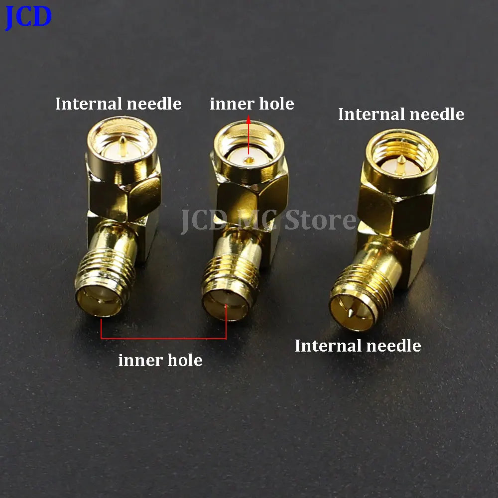 1/3/5piece SMA Male Female RF Straight Connector 90 Degree Right Angle Tee Type 3Way Splitter RPSMA To RP-SMA Male Adapter