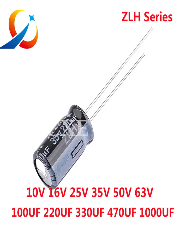 10pcs ZLH 10V 16V 25V 35V 50V 63V 100V 10UF 22UF 47UF 100UF 220UF 330UF 470UF 1000UF Rubycon Electrolytic Capacitor  NEW