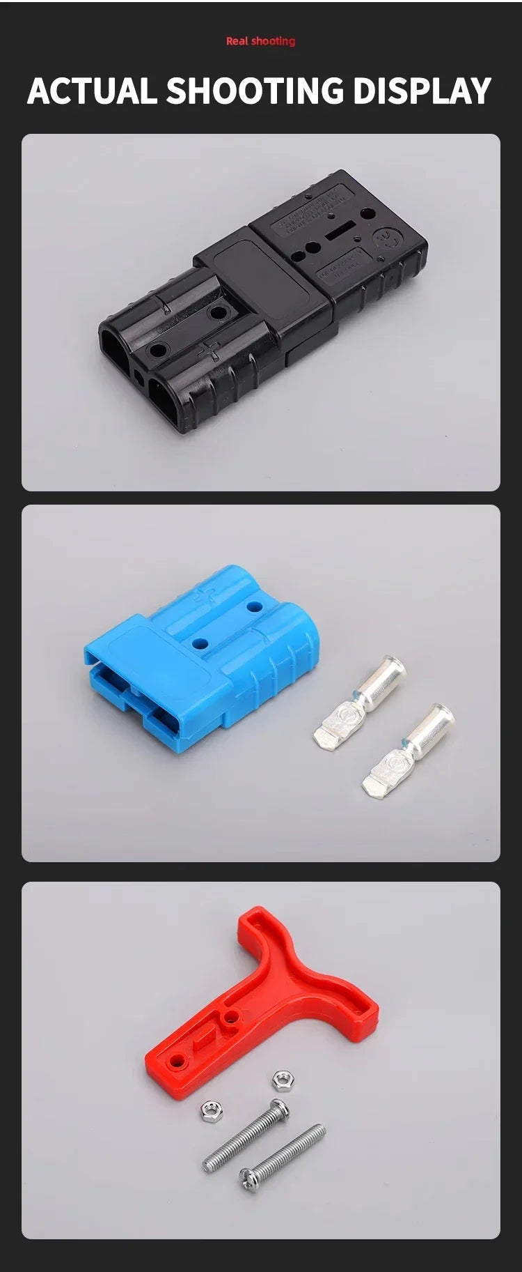 2Pairs（4PCS) High Current  Plugs 50A & 120A - Silver Plated Copper Connector Kit for Winch Motor Wiring 12-36V