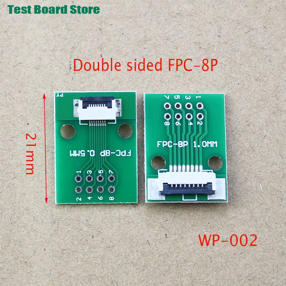 1pcs  Test Board FPC 6 8 10 12 20 30 24 Pin PCB Double Sided FFC FPC Flex Cable Adapter Pitch 0.5mm 1.0mm to 2.54mm Connector