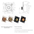 2pcs  Female RCA Panel Mount Chassis Socket Connector, Excellent quality, Black Female Socket, Red&Black Colors Available