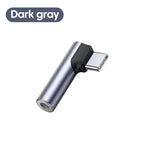 90° Elbow Type C To 3.5MM Earphones Adapter USB C To 3.5mm Jack Headphones AUX Audio Adapter For iPhone 16 Samsung Huawei Xiaomi