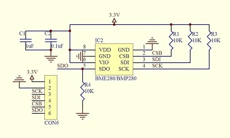 1/3/5/10PCS BME280 Sensors Module Digital Temperature Humidity Barometric Pressure Sensors 3.3V 5V 1.8-5V I2C SPI BME280