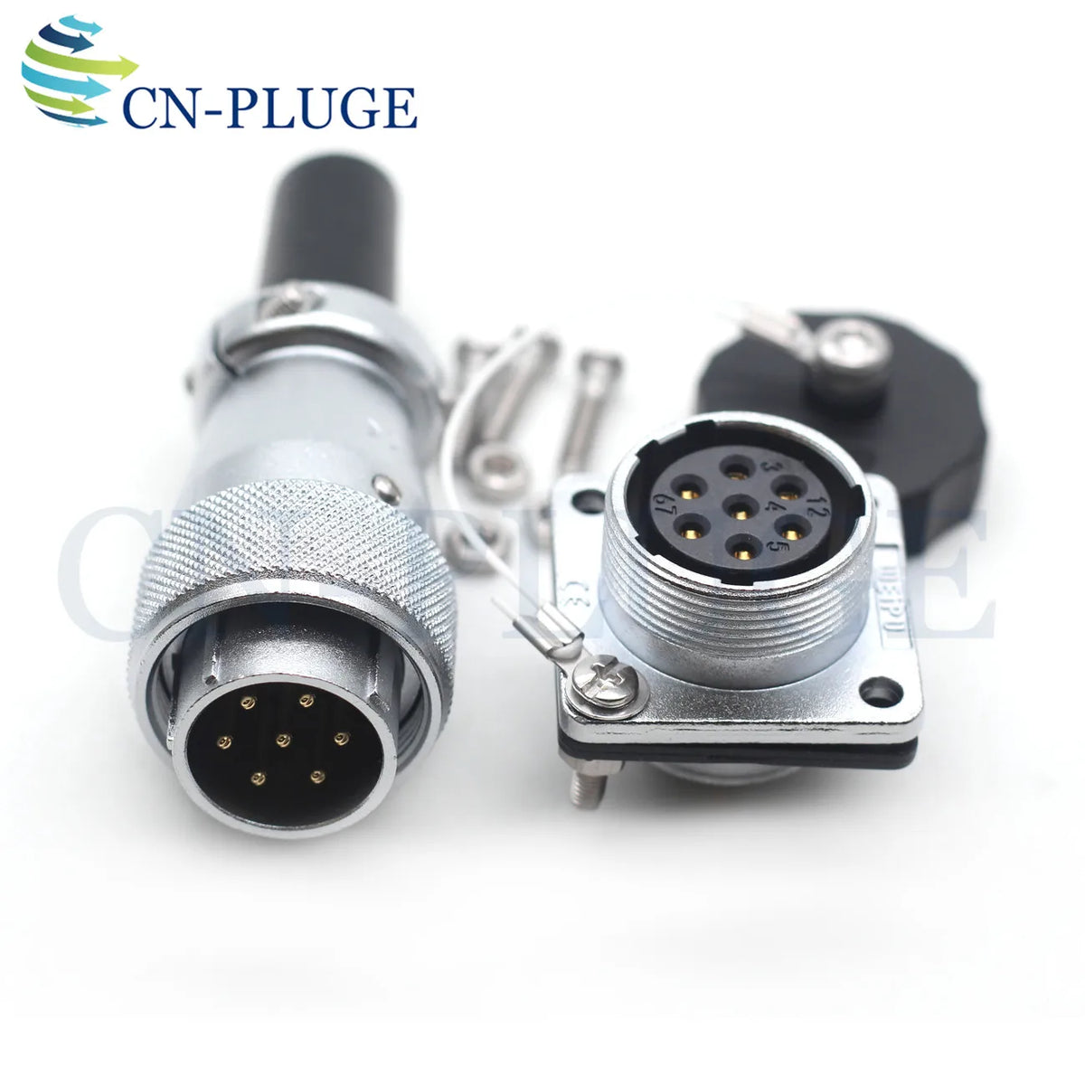 WEIPU WS20 Waterproof Male Plug 20mm Square Panel Mount Connector 2 3 4 5 7 9 12 Pin Aviation Outdoor Industrial Female Socket