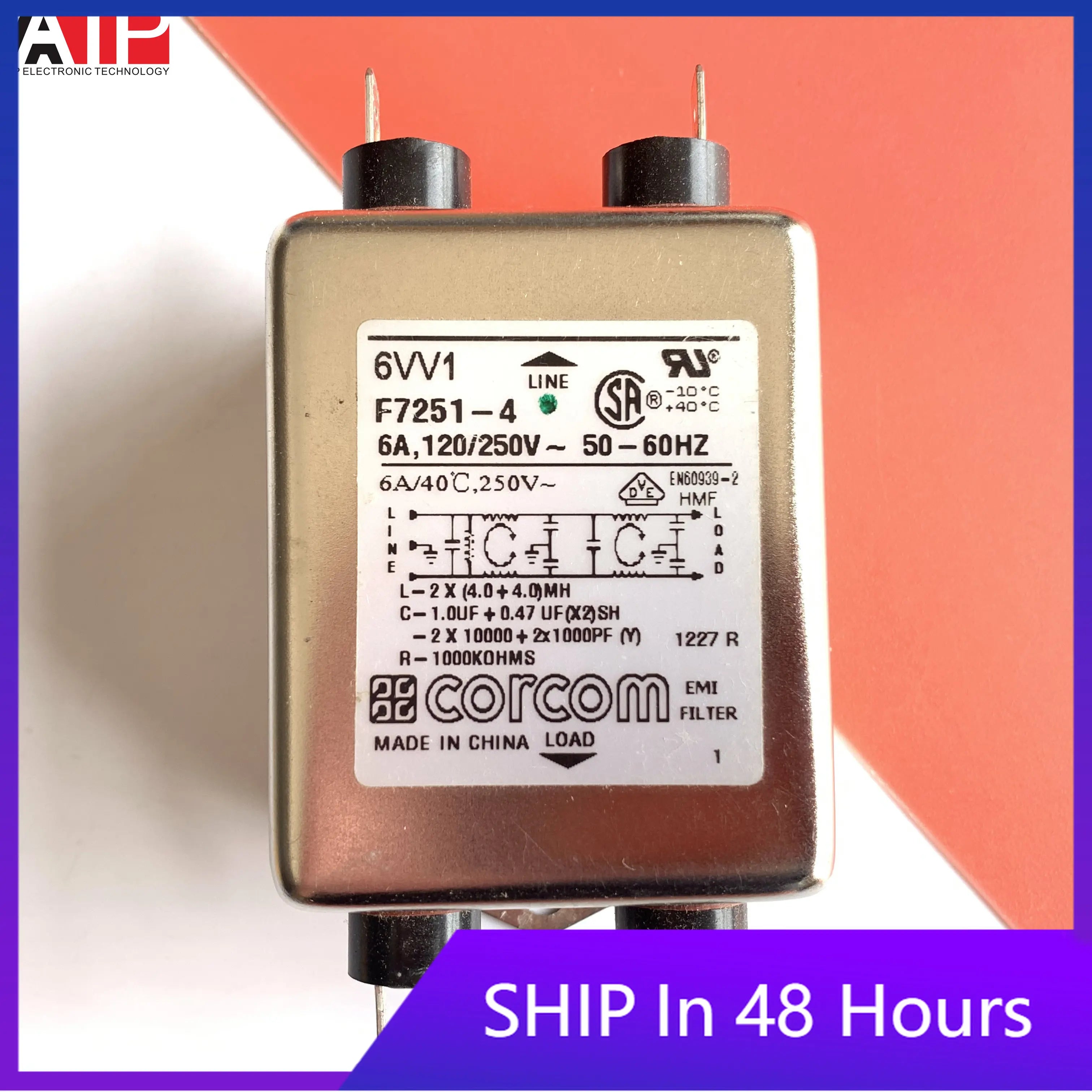 1PCS 6VV1 F7251-4 import anti electromagnetic interference EMI IEC filter 6A original genuine support wholesale