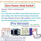Bistable Self-locking Flip-Flop Latch Switch Board DC 5V 12V 24V Magnetic Latching Relay Module for Arduino ESP32