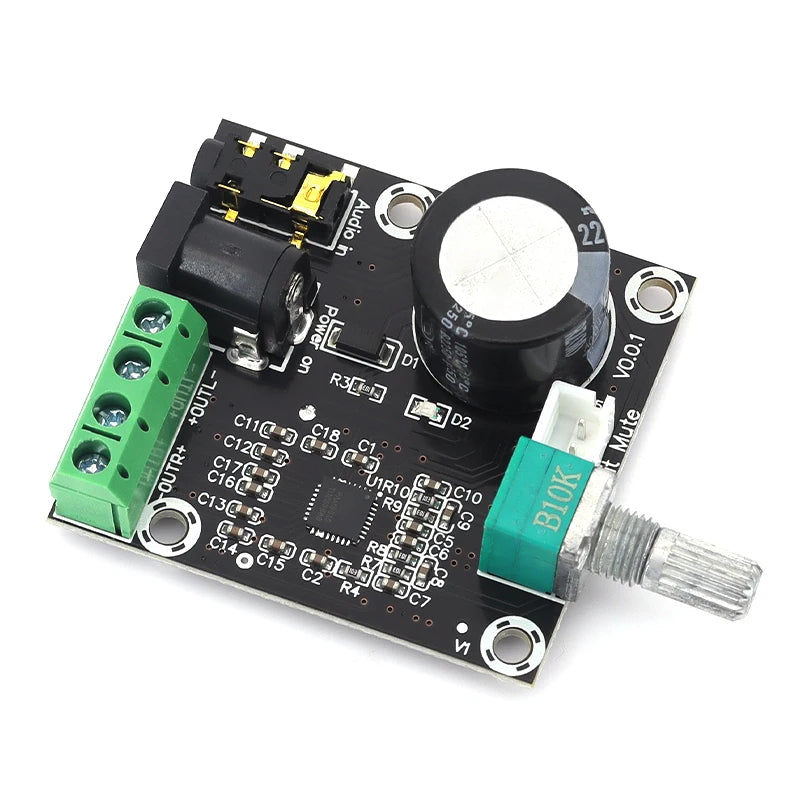 PAM8610 Dual Channel Audio Amplifier Board Module 12V 15W*2 High Power Pure Digital HD Amplifier